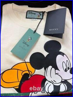New with Tags GUCCI × DISNEY collaboration Mickey Mouse T -shirt White Sold out