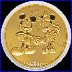 Niue 250 Dollar 2020 Disney Mickey & Minnie Mouse 1 Oz Gold ST
