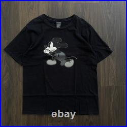 Number (N)ine Mickey Mouse Disney T-Shirt Black Japan Size 4 Cut Sew Large NINE Number (N)ine Mickey Mouse Disney T-Shirt Black Japan Size 4 Cut Sew Large NINE