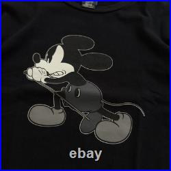 Number (N)ine Mickey Mouse Disney T-Shirt Black Japan Size 4 Cut Sew Large NINE