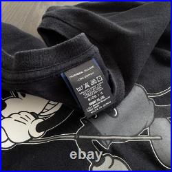 Number (N)ine Mickey Mouse Disney T-Shirt Black Japan Size 4 Cut Sew Large NINE