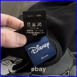 Number (N)ine Mickey Mouse Disney T-Shirt Black Japan Size 4 Cut Sew Large NINE