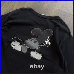 Number (N)ine Mickey Mouse Disney T-Shirt Black Japan Size 4 Cut Sew Large NINE