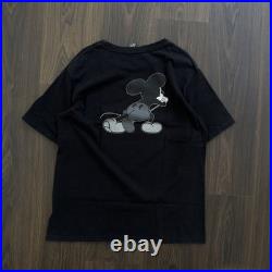 Number (N)ine Mickey Mouse Disney T-Shirt Black Japan Size 4 Cut Sew Large NINE