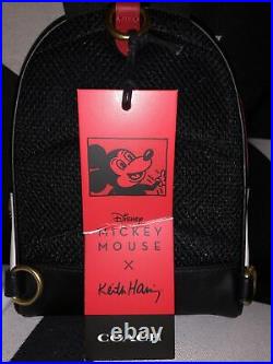Nwt Coach X Mickey Mouse / Keith Haring Academy Mini Backpack 15