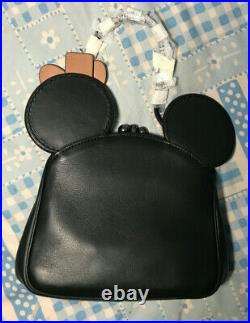 Nwt Disney X Coach 2018 Kisslock Bag With Mickey / Minnie Mouse Ears Black