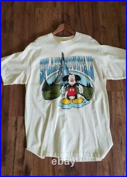 Nwt Vintage Disney World Mickey Mouse Biggest Lies Splash Mountain T Shirt Sz XL