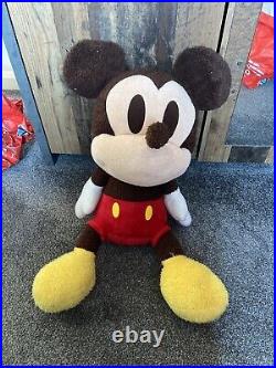 OFFICIAL DISNEY 24 Inch / 60 Cm MICKEY MOUSE SOFT PLUSH TOY Rare Brown Body