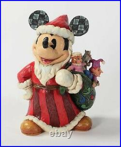 Old Santa Mickey Mouse Figurine Jim Shore Disney Traditions 4027922 Rarity