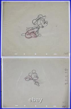 Original Disney Mickey Mouse Mickey's Elephant Animation Sketches #28,105 1936