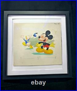 Original Walt Disney sketch drawn artwork of Mickey Mouse and Donald Duck 1950s