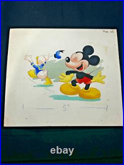 Original Walt Disney sketch drawn artwork of Mickey Mouse and Donald Duck 1950s