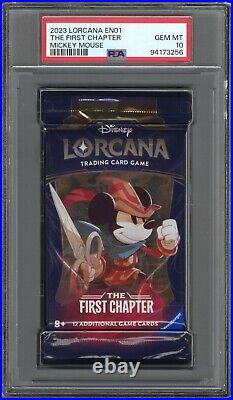 PSA 10 Disney Lorcana First Wave 12/5/23 Mickey Booster Pack EN01 First Chapter