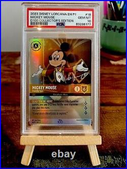 PSA 10 Disney Lorcana Mickey Mouse Friendly Face D100 Collector's Edition
