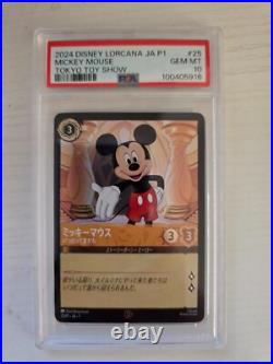 PSA 10 Disney Lorcana Mickey Mouse Promo Card Tokyo Toy Show
