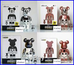 Pair of Mickey Mouse 90th, Fragment & UNDFTD Medicom Bearbrick 400% 100%