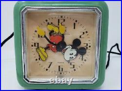 RARE 1933 30s INGERSOLL Disney MICKEY MOUSE Electric Tumbler Clock Not Working
