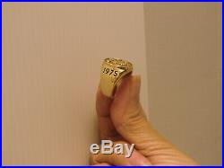 RARE 1975 Disney 20 year Cast Member Ring-Solid 10K Gold Mickey Mouse Size 8-1/2