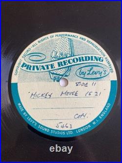 RARE DISNEY 7 x 78rpm Acetate MICKEY MOUSE 21st BIRTHDAY UK Radio Transcription