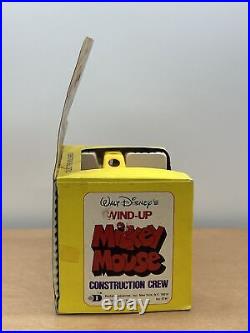 RARE DISNEY MICKEY MOUSE CONSTRUCTION CREW WIND-UP NIB By Durham
