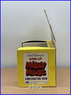 RARE DISNEY MICKEY MOUSE CONSTRUCTION CREW WIND-UP NIB By Durham