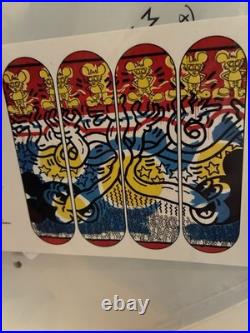 RARE Diamond Supply Co Disney Mickey Mouse Keith Haring Hands 4 Skateboard Decks