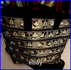 RARE Disney Couture Harveys Mickey Mouse Silver Screen Filmstrip Seat Belt Bag
