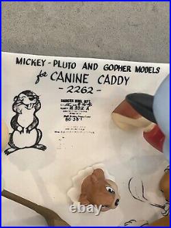 RARE Disney Gallery Art of Mickey Mouse Model Sheet Scene Canine Caddy #135/3000