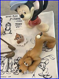 RARE Disney Gallery Art of Mickey Mouse Model Sheet Scene Canine Caddy #135/3000