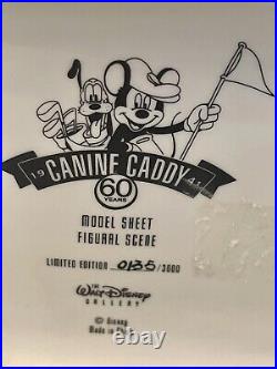 RARE Disney Gallery Art of Mickey Mouse Model Sheet Scene Canine Caddy #135/3000