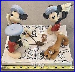 RARE Disney Gallery Art of Mickey Mouse Model Sheet Scene Canine Caddy #135/3000