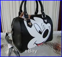 RARE Disney Loungefly Mickey Mouse Duffle Satchel Crossbody Bag Debossed NWT