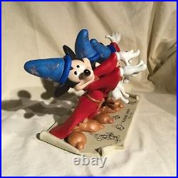 RARE Disney Mickey Mouse Fantasia Model Sheet Scene Figure Statue Figurine-MIB