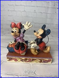 RARE Disney Showcase Mickey and Minnie Mouse Figurine Picking Pumpkins Together