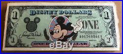 RARE NEW $1 100 Disney Dollars 1999 One Dollar Mickey Mouse Sealed Pack