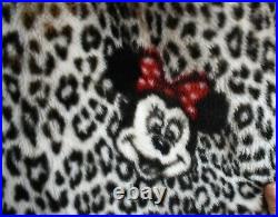 RARE VINTAGE Disney Apparence Paris Long Faux Fur Coat Minnie Mickey Mouse 90's