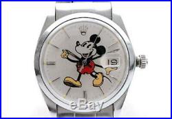 ROLEX x Disney Mickey Mouse Watch Wristeatch Oyster Date 6694 Oyster Date Rare