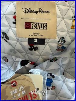 RSVLTS Disney Parks EPCOT World Showcase Mickey Mouse Button Shirt NWT MED-2XL