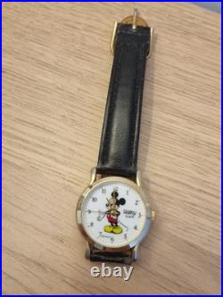 Raky Mickey Mouse Disney Leather Rare Vintage Watch