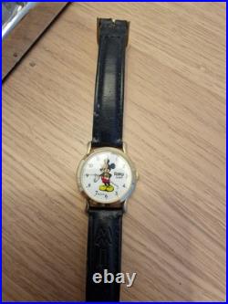 Raky Mickey Mouse Disney Leather Rare Vintage Watch
