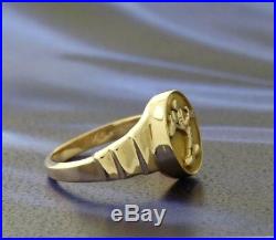 Rare 1990 Walt Disney 20 year Mickey Mouse Ring Solid 14K Gold Collectible