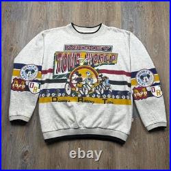 Rare 90s Disney Mickey Mouse Tour The World Racing Team Sweatshirt SKU (98)