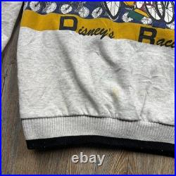 Rare 90s Disney Mickey Mouse Tour The World Racing Team Sweatshirt SKU (98)