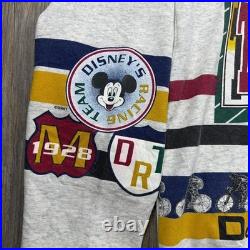 Rare 90s Disney Mickey Mouse Tour The World Racing Team Sweatshirt SKU (98)