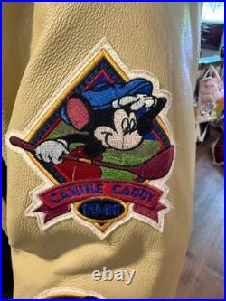 Rare Disney 75th Anniversary Mickey Mouse Disneyland Leather 6 Patches XL Jacket Rare Disney 75th Anniversary Mickey Mouse Disneyland Leather 6 Patches XL Jacket