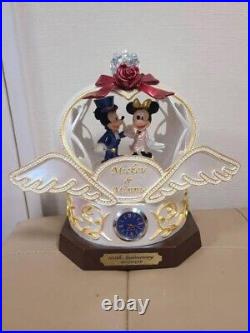 Rare Disney Mickey Minnie Mouse 105th Anniversary Memorial Music Box Clock