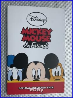 Rare Disney Mickey Mouse & Friends 6 Silver Plated Proof 50p Shaped Coins. CP80