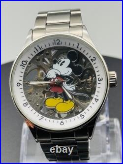 Rare Disney Mickey Mouse Skeleton 17 Jewel Wind Up 35mm Display Back NOS