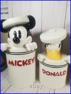 Rare Disney Mickey Mouse and Friends Peek-A-Boo 4 Canister Set Watch Video