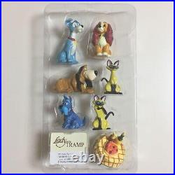 Rare Disney Movie Friends Lady and the Tramp mini Figure Set YUTAKA 1997